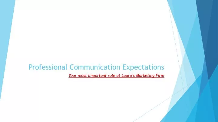 professional communication expectations