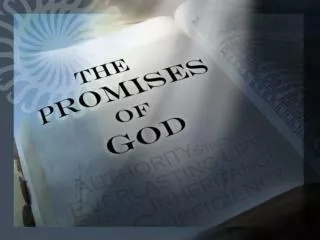 STANDING ON THE PROMISES The Promise of Success and Guidance Psalm 32
