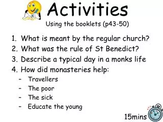Activities Using the booklets (p43-50)