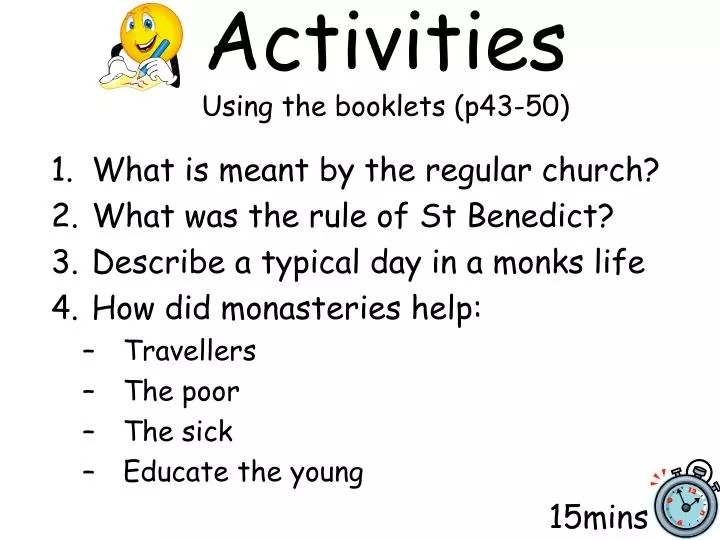 activities using the booklets p43 50