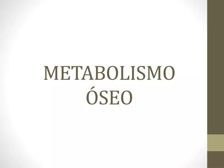 metabolismo seo