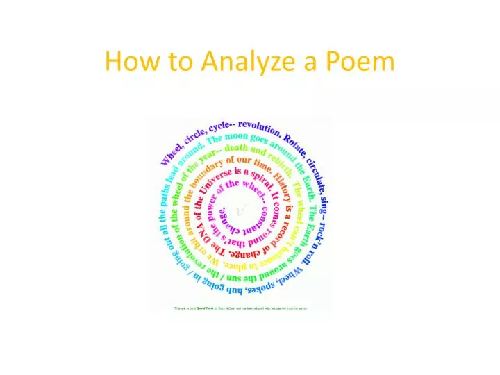 how to analyze a poem