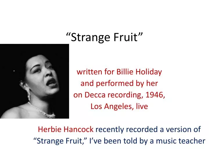 strange fruit