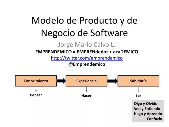 modelo de producto y de negocio de software