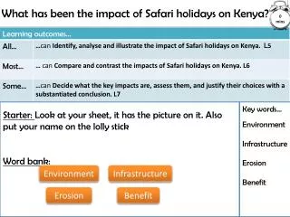 What has been the impact of Safari holidays on Kenya?