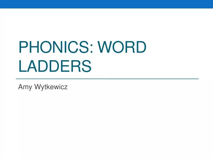 phonics word ladders