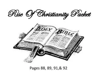 Rise Of Christianity Packet