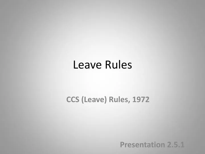 leave rules