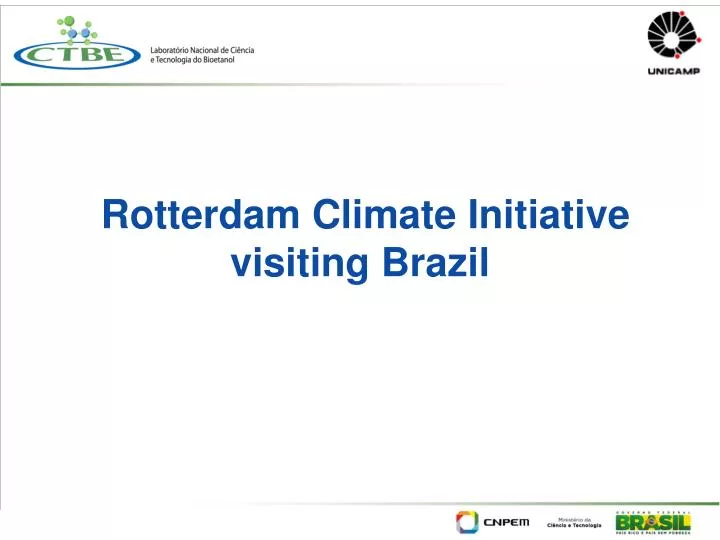 rotterdam climate initiative visiting brazil