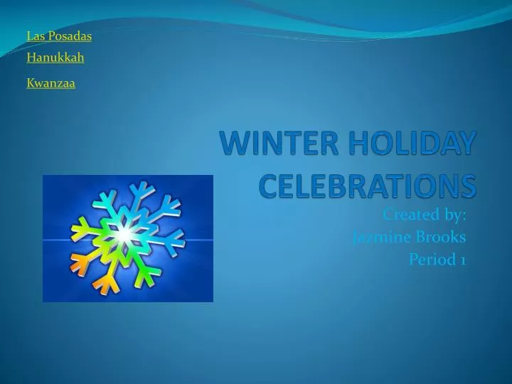 winter holiday celebrations