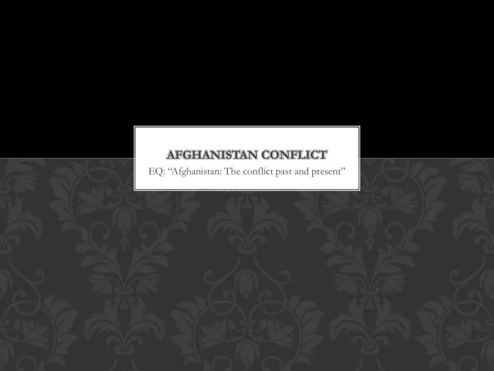 afghanistan conflict