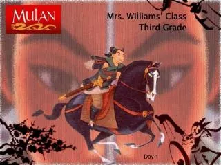 Mrs. Williams’ Class Third Grade