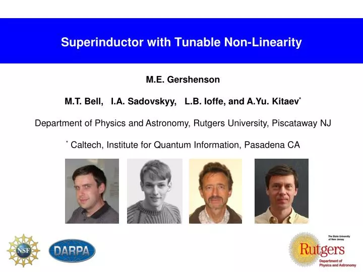 superinductor with tunable non linearity