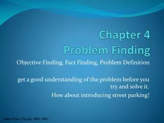 Chapter 4 Problem Finding