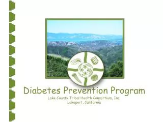 Diabetes Prevention Program Lake County Tribal Health Consortium, Inc. Lakeport, California