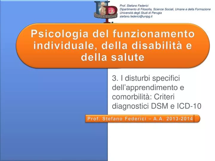 psicologia del funzionamento individuale della disabilit e della salute