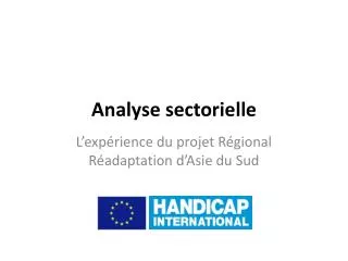 analyse sectorielle