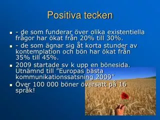 positiva tecken