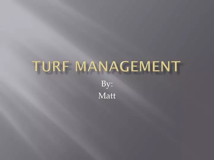 turf management