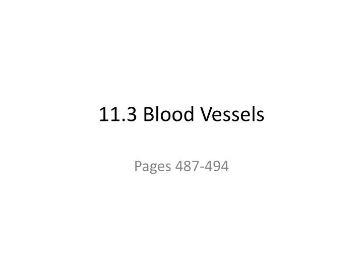 11 3 blood vessels