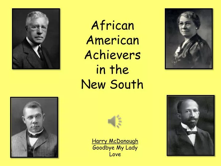 african american achievers in the new south