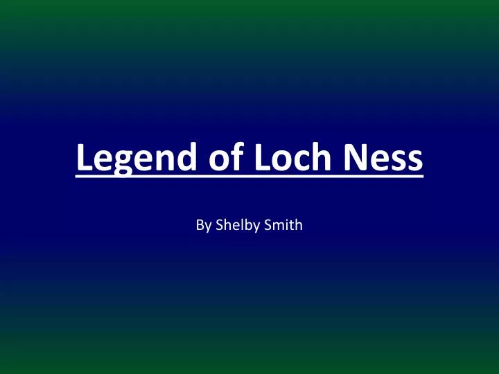 legend of loch ness