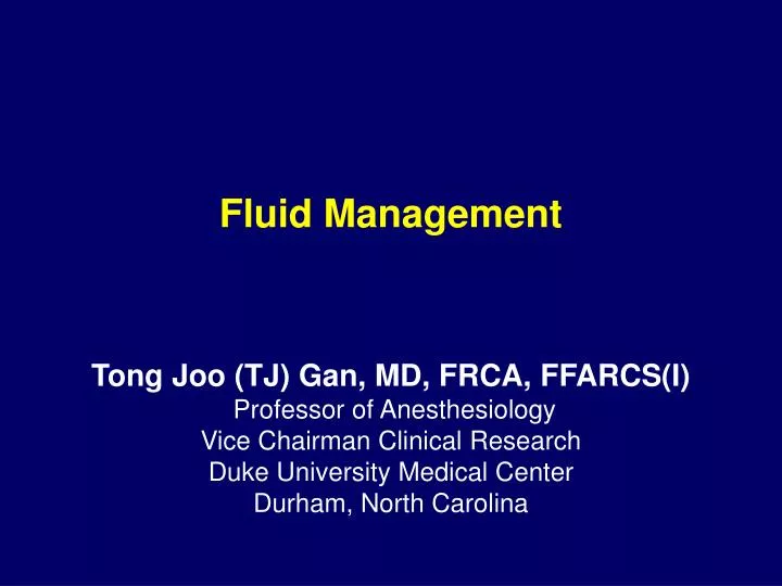 fluid management
