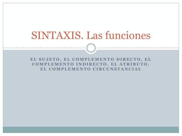 sintaxis las funciones