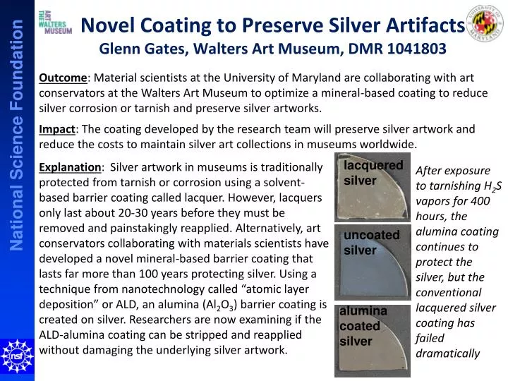 novel coating to preserve silver artifacts glenn gates walters art museum dmr 1041803