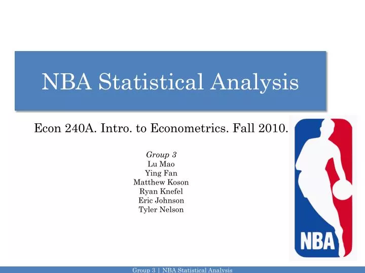 nba statistical analysis