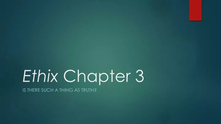 ethix chapter 3