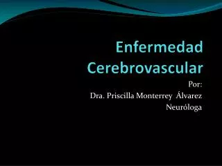 enfermedad cerebrovascular