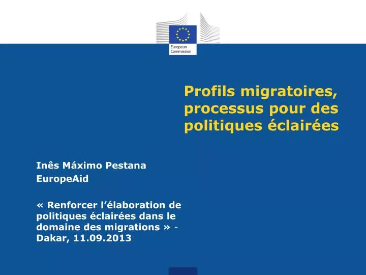 profils migratoires processus pour des politiques clair es