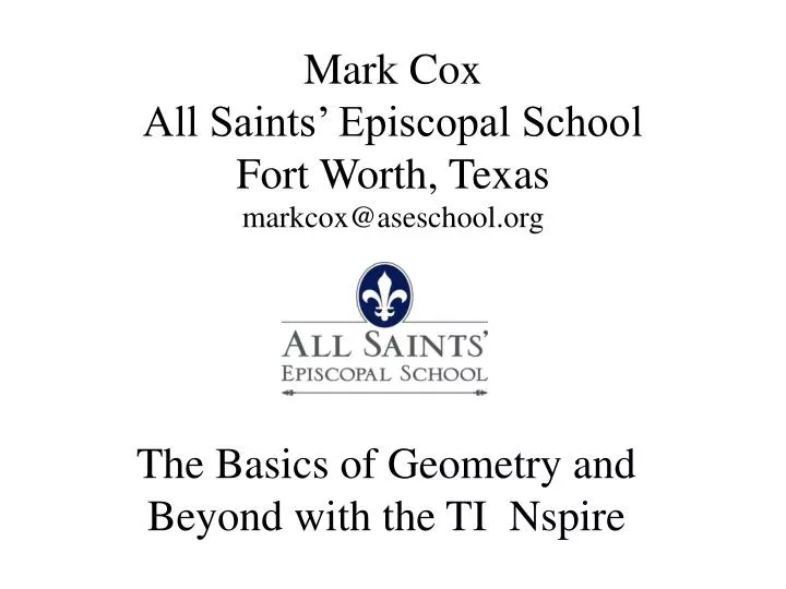 mark cox all saints episcopal school fort worth texas markcox@aseschool org