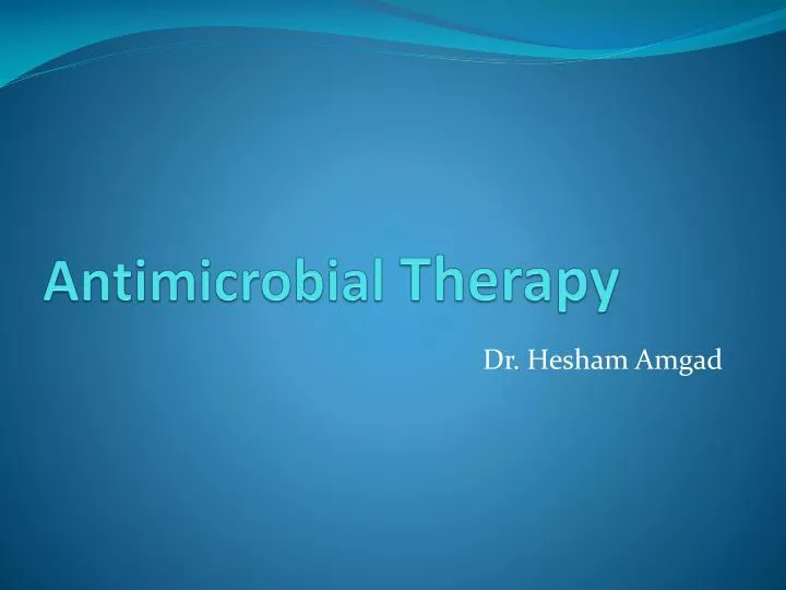 antimicrobial therapy