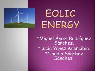 Eolic energy