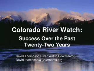 Colorado River Watch: