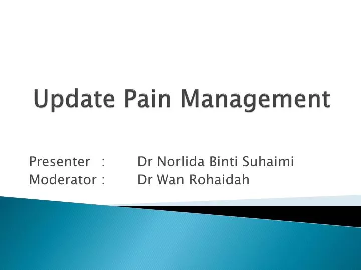 update pain management