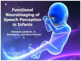 Functional Neuroimaging of Speech Perception in Infants