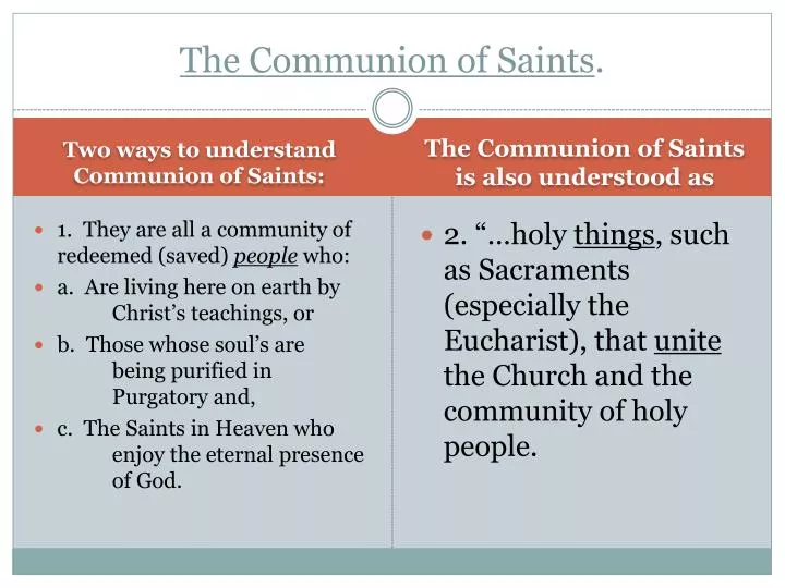 the communion of saints