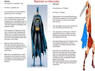 Batman vs Hercules