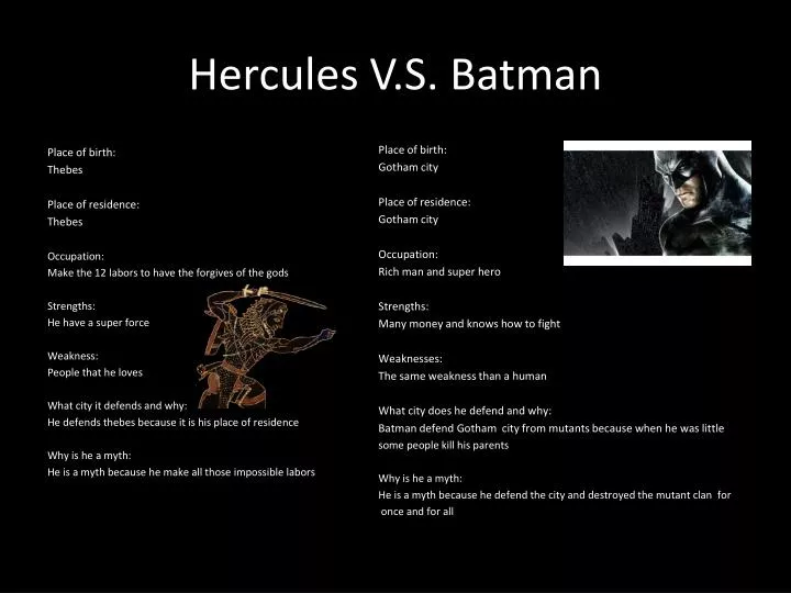 hercules v s batman