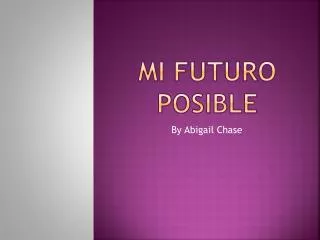 mi futuro posible