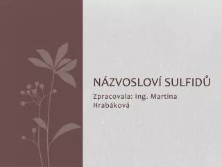 n zvoslov sulfid