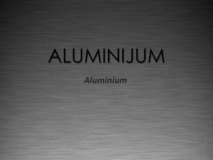 aluminijum