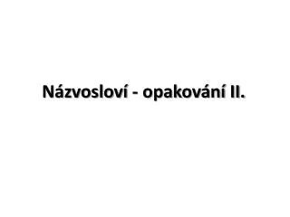 n zvoslov opakov n ii
