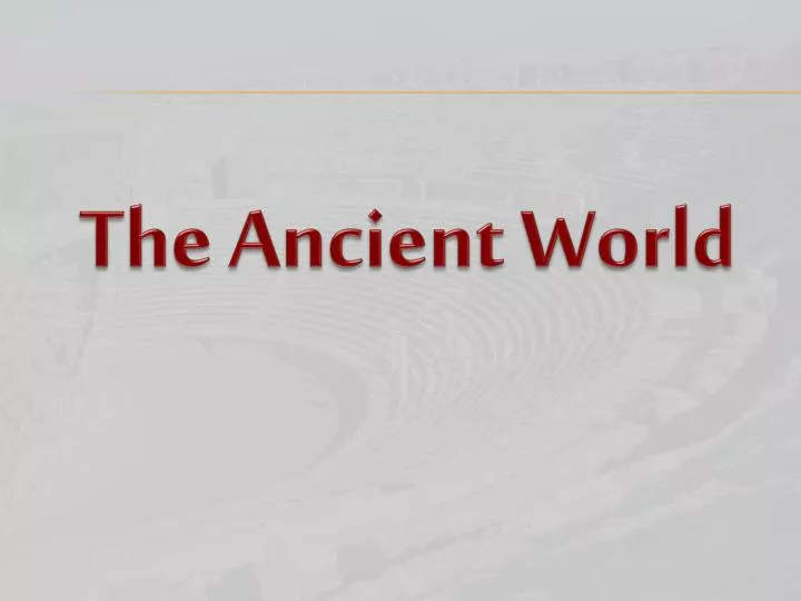 the ancient world