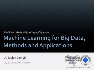 Machine Learning for Big Data, Methods and Applications