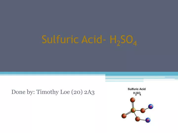 sulfuric acid h 2 so 4