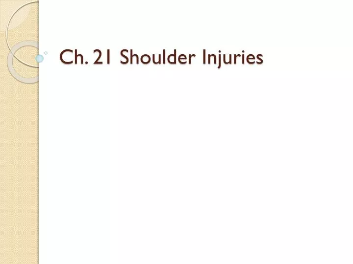 ch 21 shoulder injuries